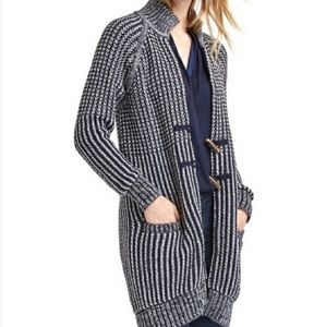 GAP Cozy Knit Cocoon Sweater Navy Stripe